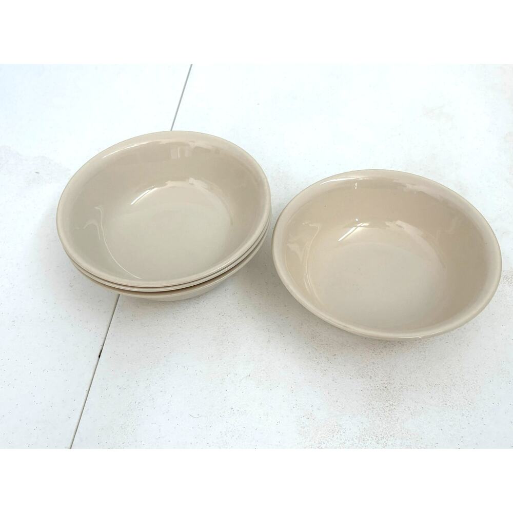 Corelle by Corning cream almond cereal bowls 6.25" vintage set of 4